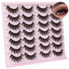 Picture of 14 Pairs Wispy Mink Lashes Fluffy Eye Lashes Natural Look 5D Volume 16mm Fake Eyelashes Pack by TNFVLONEINS