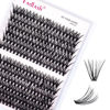 Picture of Individual Lashes Large Tray Cluster Lashes 30D+40D DIY Eyelash Extension D Curl 0.07 Natural Individual Lash Extensions Mixed Tray False Eyelashes at Home (30D+40D-0.07D, 8-16mm)