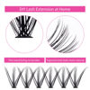 Picture of Individual Lashes Large Tray Cluster Lashes 30D+40D DIY Eyelash Extension D Curl 0.07 Natural Individual Lash Extensions Mixed Tray False Eyelashes at Home (30D+40D-0.07D, 8-16mm)