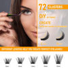 Picture of Lash Clusters DIY Eyelash Extensions 72 Clusters Lashes C D Curl B&Q LASH Mega Volume Individual Lashes Eyelash Clusters Extensions Individual Lashes Cluster DIY at Home (NM-C-8-16MIX)