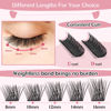 Picture of Cluster Lashes 72 Pcs Lash Clusters DIY Eyelash Extension Eyelash Clusters Individual Lashes D-8-16mix Thin Band Easy to Apply at home Lashes(First Glance,D-8-16mix)