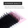 Picture of TDANCE Premium DD Curl 0.07mm Thickness Semi Permanent Individual Eyelash Extensions Silk Volume Lashes Professional Salon Use Mixed 20-25mm Length In One Tray (DD-0.07,20-25mm)