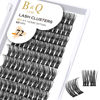 Picture of Lash Clusters D Curl 16mm DIY Lash Extensions 72 Clusters Lashes C D Curl B&Q LASH Wispy Volume Lashes Eyelash Clusters Extensions Individual Lashes Cluster DIY at Home (B48,D-16mm)