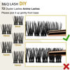 Picture of Lash Clusters D Curl 16mm DIY Lash Extensions 72 Clusters Lashes C D Curl B&Q LASH Wispy Volume Lashes Eyelash Clusters Extensions Individual Lashes Cluster DIY at Home (B48,D-16mm)