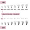 Picture of 120 PCS Lash Clusters DIY Eyelash Extension 20D Cluster Lashes Fairy C 0.07mm Curl 10mm Individual Eyelashes Cluster Lashes Wisps Reusable Mini Eyelash Cluster Eyelash Extensions at Home (20D 0.07 C 10mm)