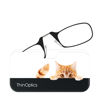 Picture of ThinOptics Universal Pod Case + Rectangular Reading Glasses, Peekaboo Cat, 44mm + 1.5