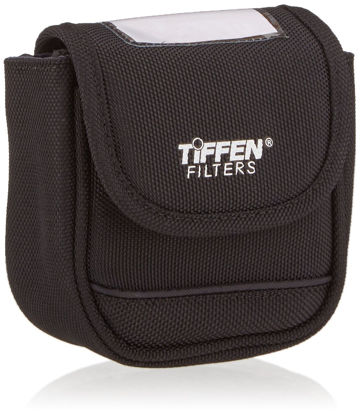 Picture of Tiffen 4BLTPCHLGK Large Belt Style Filter Pouch for Filters 62mm to 82mm,Black