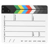 Picture of Professional Movie Directors Clapboard, Photography Studio Video TV Acrylic Clapper Board Dry Erase Film Slate Cut Action Scene Clapper with Color Sticks 9.6x11.7 inch/25x30cm, White