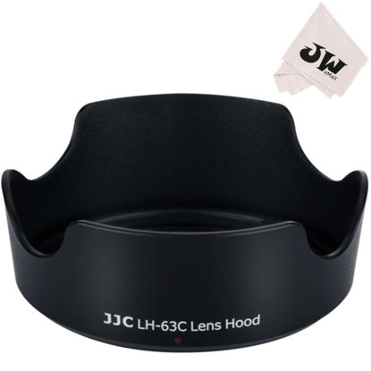 Picture of Reversible Lens Hood Shade Protector for Canon EF-S 18-55mm F3.5-5.6 is STM & EF-S 18-55mm F4-5.6 is STM & RF 24-50mm f/4.5-6.3 is STM Lens on Camera EOS R8 Rebel T8i T7i SL3 90D Replace Canon EW-63C