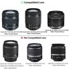 Picture of Reversible Lens Hood Shade Protector for Canon EF-S 18-55mm F3.5-5.6 is STM & EF-S 18-55mm F4-5.6 is STM & RF 24-50mm f/4.5-6.3 is STM Lens on Camera EOS R8 Rebel T8i T7i SL3 90D Replace Canon EW-63C