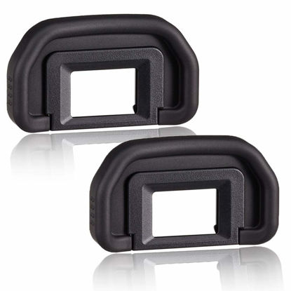 Picture of 90D EB Viewfinder Eyepiece Eyecup Eye Cup for Canon EOS 90D/80D/70D/60D/50D/40D/20D/5D Mark ⅡⅠ/6D MarkⅡⅠDigital Camera [2 Packs], Replace Eyepiece EB, Fire Rock Camera Eyecup Accessories EB