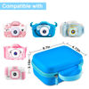 Picture of Kids Camera Case Compatible with Agoigo/for Seckton/for DEKER/for Miiulodi/for Yoophane Digital Waterproof Camera. Portable Camera Storage Box for Cable, Memory Card and Accessories(Bag Only)-Blue