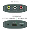 Picture of Setuact RCA to HDMI Converter, AV to HDMI Converter for Xbox,PS One,PS2,PS3,N64,Wii,VCR,VHS,STB,Blue-Ray DVD Players,TV, Support 720p,1080p,(with RCA Male Cable and HDMI Cable)