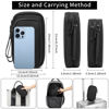 Picture of XQXA Electronic Organizer, Travel Cable Organizer Bag Pouch Electronic Accessories Carry Case Portable Water-Resistant Double Layers Storage Bag for Cable, Cord, Charger, Phone, Earphone Black