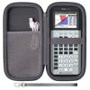 Picture of LTGEM EVA Hard Case Compatible with Texas Instruments TI-84 Plus CE/TI-84 Plus/TI-Nspire CX II CAS/TI-Nspire CX II/TI-83 Plus/TI-89 Titanium/TI-85 / TI-98 Color Graphing Calculator, Dark Grey