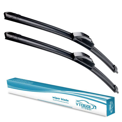 Picture of VTOGOI OEM Quality 26''+16'' Premium All-Season Auto Windshield Natural Rubber J-Hook Wiper Blades(Pack of 2)