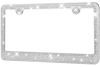 Picture of HOTOR License Plate Frame - Lastingly Bling License Plate Holder, Sparkly License Plate Frame for Women, Stainless Steel & Obstruction-Free License Plate Frame with Multifaceted Rhinestones White