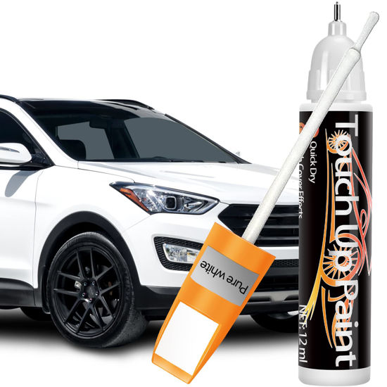 Touch Up Paint for Cars (White), Quick And Easy Car Scratch