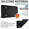 Picture of XCLPF Silicone Black License Plate Frame Covers 1 Pack- Front and Back Car Plate Bracket Holders. Rust-Proof, Rattle-Proof, Weather-Proof (Black)