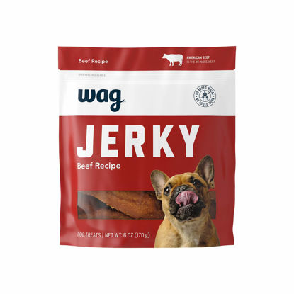 Picture of Amazon Brand - Wag Soft & Tender American Jerky Dog Treats - Beef Recipe ,6 Ounce (Pack of 1)