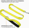 Picture of Joytale Double-Sided Reflective Dog Leash, 6 FT/5 FT/4 FT, Padded Handle Nylon Dogs Leashes for Medium & Large Dogs Walking, Yellow, 5FT