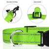 Picture of TagME Reflective Nylon Dog Collars, Adjustable Classic Dog Collar with Quick Release Buckle for Extra Large Dogs, Green, 1¼" Width