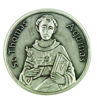 Picture of Patron of Academics Saint St Thomas Aquinas Pocket Token with Prayer Back