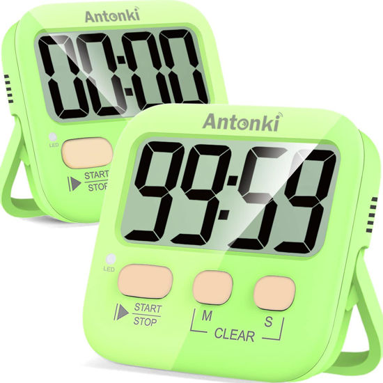 Antonki Timers, Classroom Timer for Kids, Kitchen Timer for Cooking, Egg  Timer, Magnetic Digital Stopwatch Clock Timer for Teacher, Stud