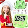 Picture of Timer, Timer for Kids, Kitchen Timer, 2 Pack Digital Timer for Cooking, Egg Timer, Cute Magnetic Desk Timers for Classroom, Teacher, Toothbrush, Exercise, Oven, Baking, Table, Productivity