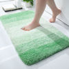 Picture of OLANLY Luxury Bathroom Rug Mat, Extra Soft and Absorbent Microfiber Bath Rugs, Non-Slip Plush Shaggy Bath Carpet, Machine Wash Dry, Bath Mats for Bathroom Floor, Tub and Shower, 24x16, Green