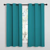 Picture of NICETOWN Room Darkening Curtains 63 inch Length 2 Panels, Thermal Insulated Grommet Blackout Curtains for Modern Casual Elegant Bedroom Kids Room Theme Decoration (Peacock Teal, 2 Pieces, W42)