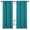 Picture of NICETOWN Room Darkening Curtains 63 inch Length 2 Panels, Thermal Insulated Grommet Blackout Curtains for Modern Casual Elegant Bedroom Kids Room Theme Decoration (Peacock Teal, 2 Pieces, W42)