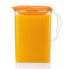 Picture of LocknLock Aqua Fridge Door Water Jug with Handle BPA Free Plastic Pitcher with Flip Top Lid Perfect for Making Teas and Juices, 3 Quarts, Orange