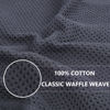 Picture of Homaxy 100% Cotton Waffle Weave Kitchen Dish Towels, Ultra Soft Absorbent Quick Drying Cleaning Towel, 13 x 28 Inches, 8-Pack, Dark Grey