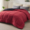 Picture of Bedsure Queen Reversible Comforter Duvet Insert - All Season Quilted Comforters Queen Size, Down Alternative Queen Size Bedding Comforter with Corner Tabs - Red/Black