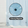 Picture of Shower Curtain Liner - Premium Clear Light Blue PEVA Shower Liner with 3 Magnets and Metal Grommets, Waterproof Lightweight Standard Size Shower Curtains for Bathroom - Translucent Light Blue