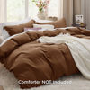 Picture of Bedsure Brown Duvet Cover Queen Size - Soft Prewashed Queen Duvet Cover Set, 3 Pieces, 1 Duvet Cover 90x90 Inches with Zipper Closure and 2 Pillow Shams, Comforter Not Included