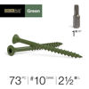 Picture of Deck Plus 48401 Wood Screws #10 x 2-1/2", Green, 1lb Box