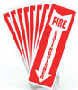 Picture of Fire Extinguisher Signs, Safety Sign Sticker - 8 Pack - 4" X 12" - 5 Mil Vinyl - Bright Red and White Colors - Durable Self Adhesive, Weatherproof and UV Protected - Ideal for Home, Office or Boat