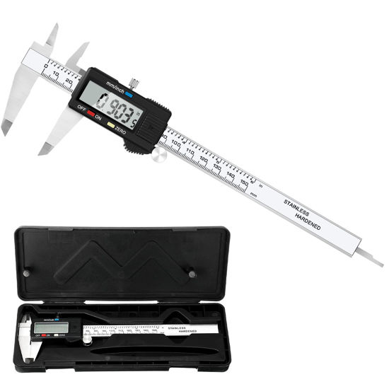 Picture of Simhevn Electronic Digital Caliper Measuring Tool, Stainless Steel Vernier Caliper Digital, Easy Switch from Inch Metric, LCD Screen,0-6inch/150mm Caliper Measuring Tool for DIY/3D Printing