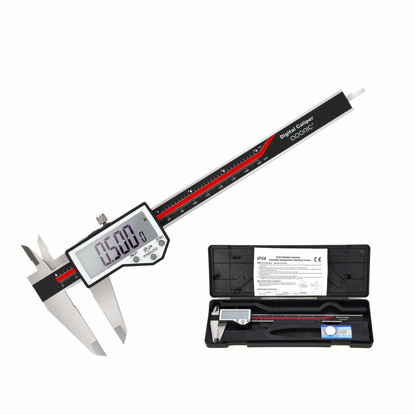 Picture of Digital Caliper, 6" Caliper Measuring Tool Extreme Accuracy Waterproof Electronic Vernier Caliper Industrial Stainless Steel Digital, Durable Measuring Tool with Large LCD Screen