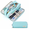 Picture of CICIMELON Pencil Case Large Capacity Pencil Pouch 3 Compartments Pencil Bag Gift for Students Girls Adults Women (Light Blue)