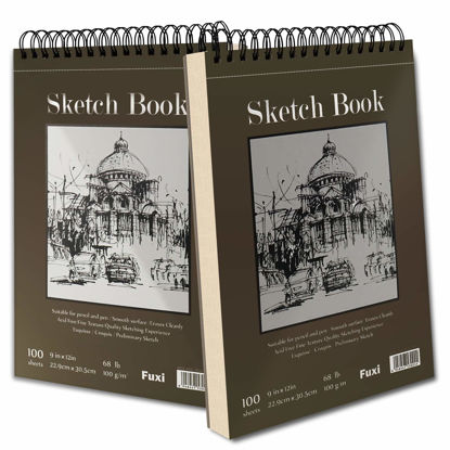 Artisto 9x12 Premium Sketch Book Set, Spiral Bound, Pack of 2