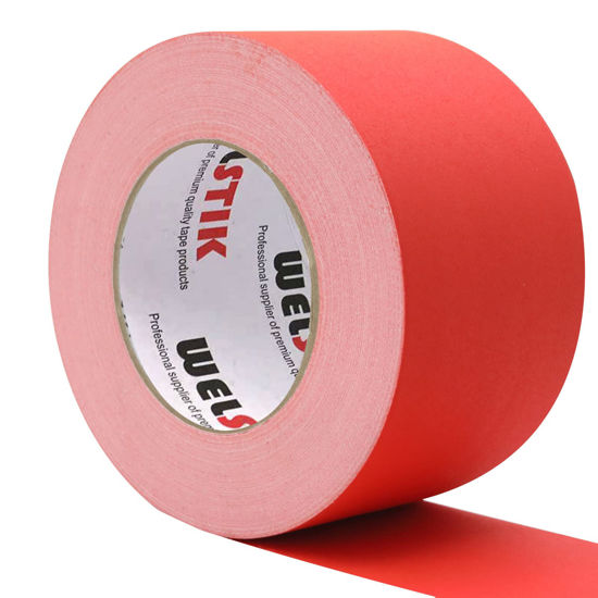 Picture of WELSTIK 1 Pack Gaffer Tape Red,3" X 60 YardsHeavy Duty Gaffer Floor Tape Matte Finish for Unique DIY Photo Albums, Decorative Gifts，Non-Reflective Easy to rip