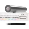 Picture of VinylRus Heat Transfer Vinyl-12” x 20ft Silver Iron on Vinyl Roll for Shirts, HTV Vinyl for Silhouette Cameo, Cricut, Easy to Cut & Weed