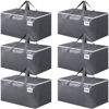 Picture of BlissTotes Large Moving Boxes with Zippers & Handles Moving Supplies with lids, Heavy Duty Totes for Storage Bags for Space Saving, Fold Flat, Moving and Storing 76L, 6 Pack