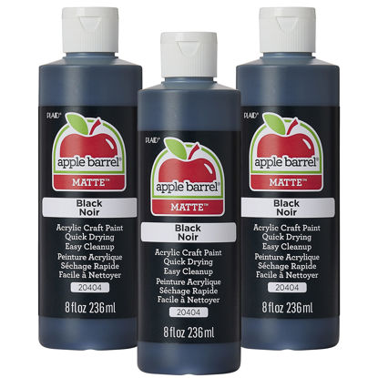 Picture of Apple Barrel Acrylic Paint, Black (Pack of 3) 8 oz, 20404EA