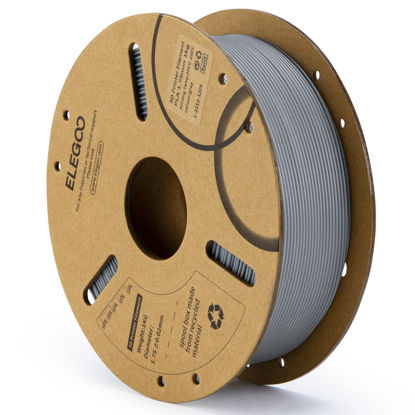 Picture of ELEGOO PLA Filament 1.75mm Gray 1KG, 3D Printer Filament Dimensional Accuracy +/- 0.02mm, 1kg Cardboard Spool(2.2lbs) 3D Printing Filament Fits for Most FDM 3D Printers