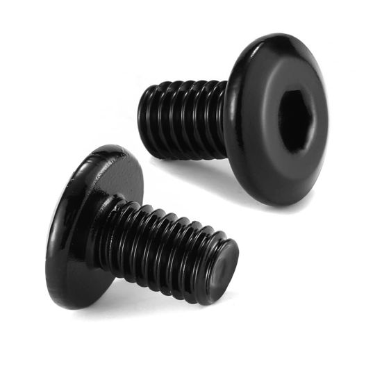 Picture of M6 x 10mm 20Pcs Flat Head Hex Socket Cap Screws Bolts, 304 Stainless Steel 18-8, Full Thread, Black Oxide by SG TZH (with Hex Spanner)