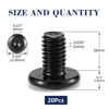 Picture of M6 x 10mm 20Pcs Flat Head Hex Socket Cap Screws Bolts, 304 Stainless Steel 18-8, Full Thread, Black Oxide by SG TZH (with Hex Spanner)